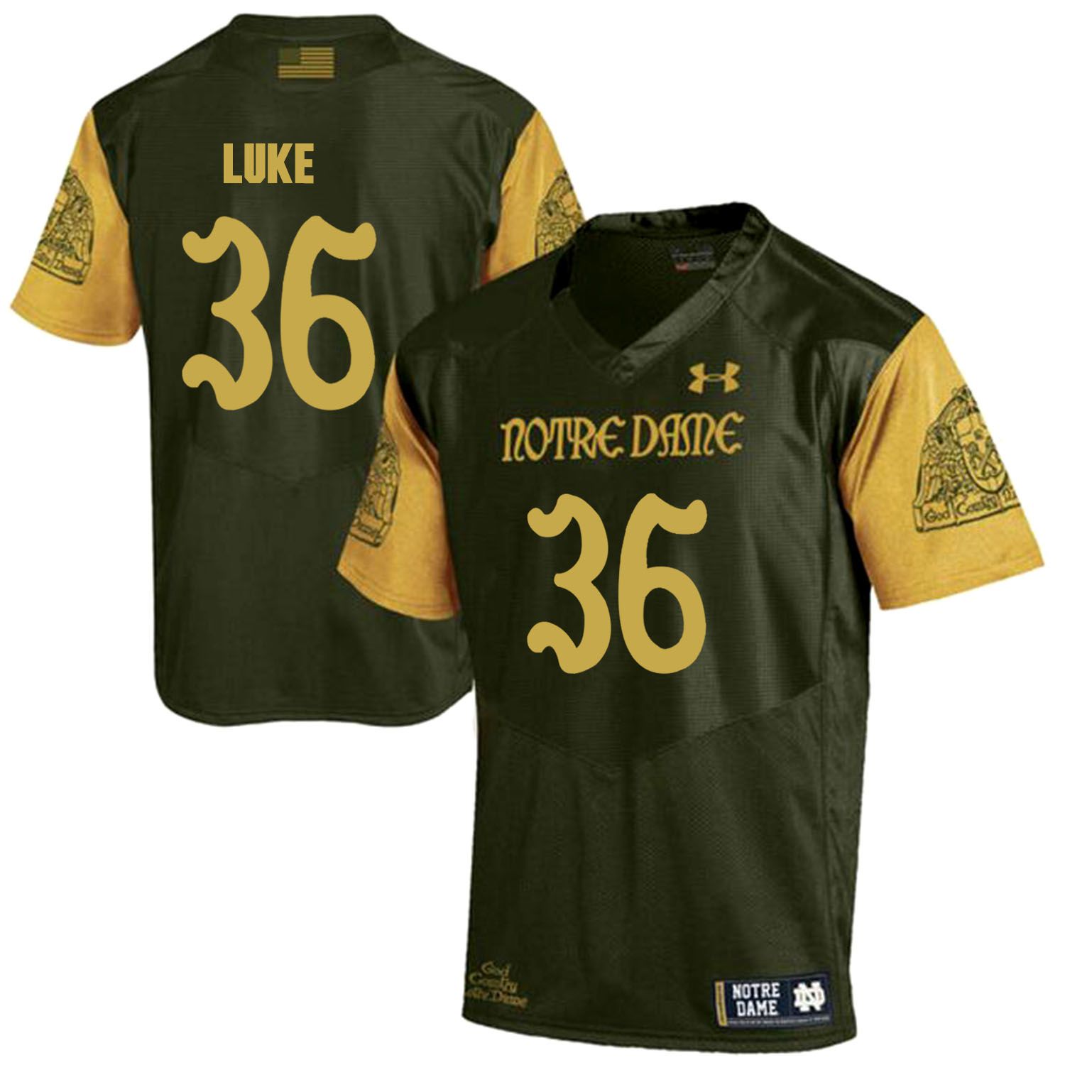 Men Norte Dame Fighting Irish #36 Luke Green Customized NCAA Jerseys